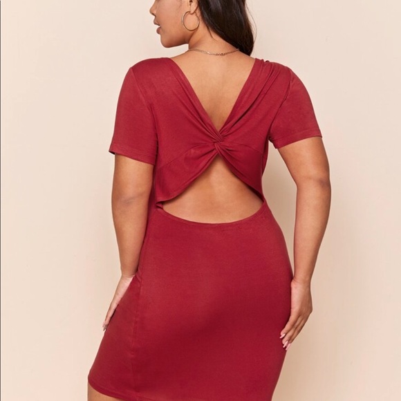 SHEIN plus twist open back dress Never worn - Picture 2 of 2